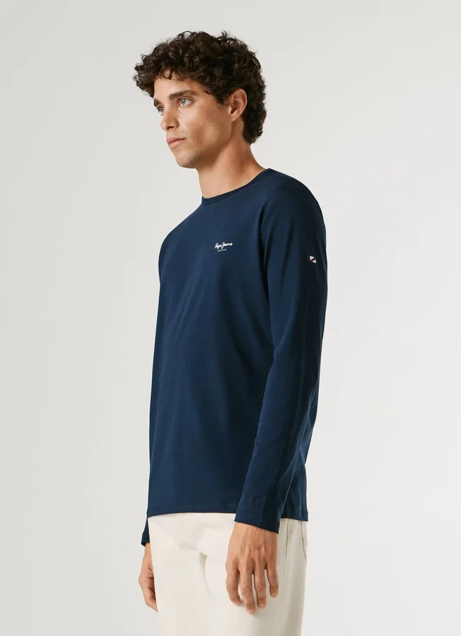 Slim-Fit-Langarm-T-Shirt Slim-Fit-Langarm-T-Shirt