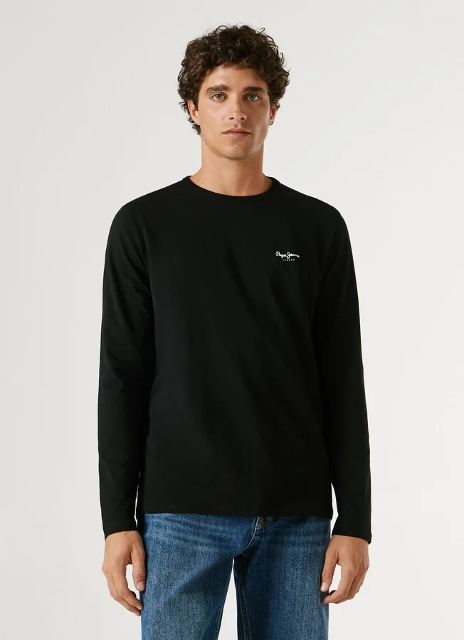 Slim-Fit-Langarm-T-Shirt Slim-Fit-Langarm-T-Shirt