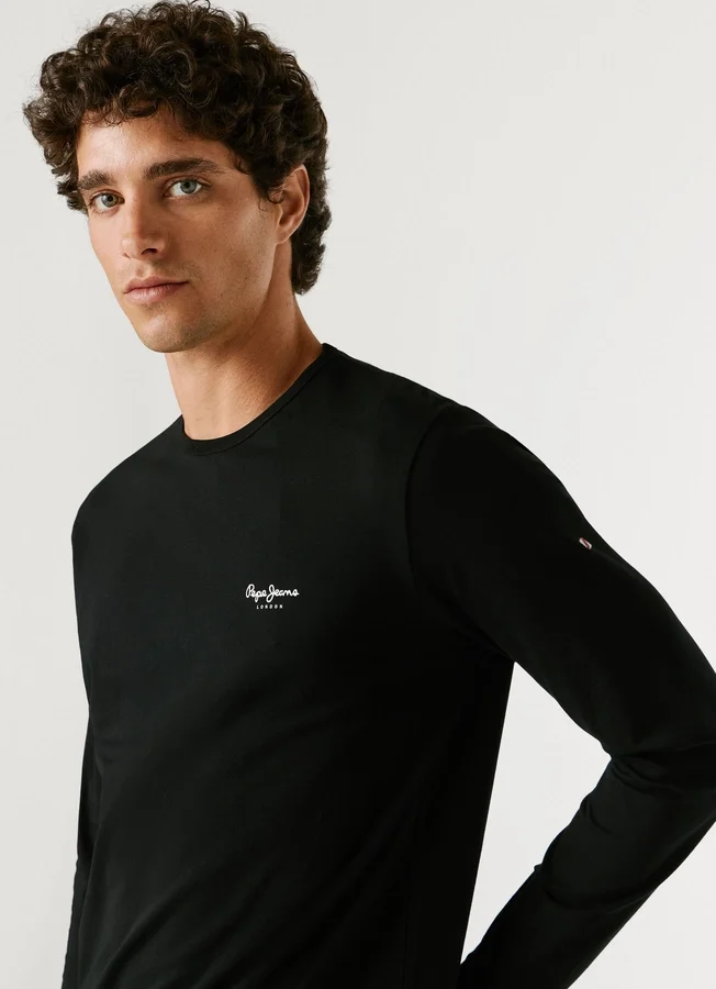 Slim-Fit-Langarm-T-Shirt Slim-Fit-Langarm-T-Shirt