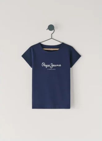 Slim Fit T-Shirt mit Glitzer-Logo