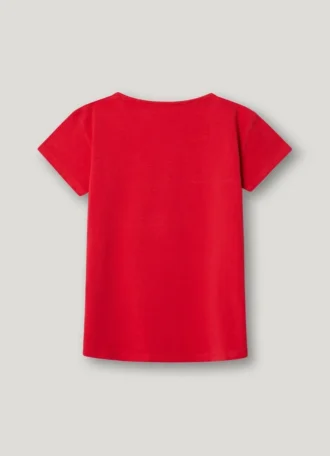 Slim Fit T-Shirt mit Glitzer-Logo