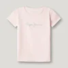 Slim Fit T-Shirt mit Glitzer-Logo