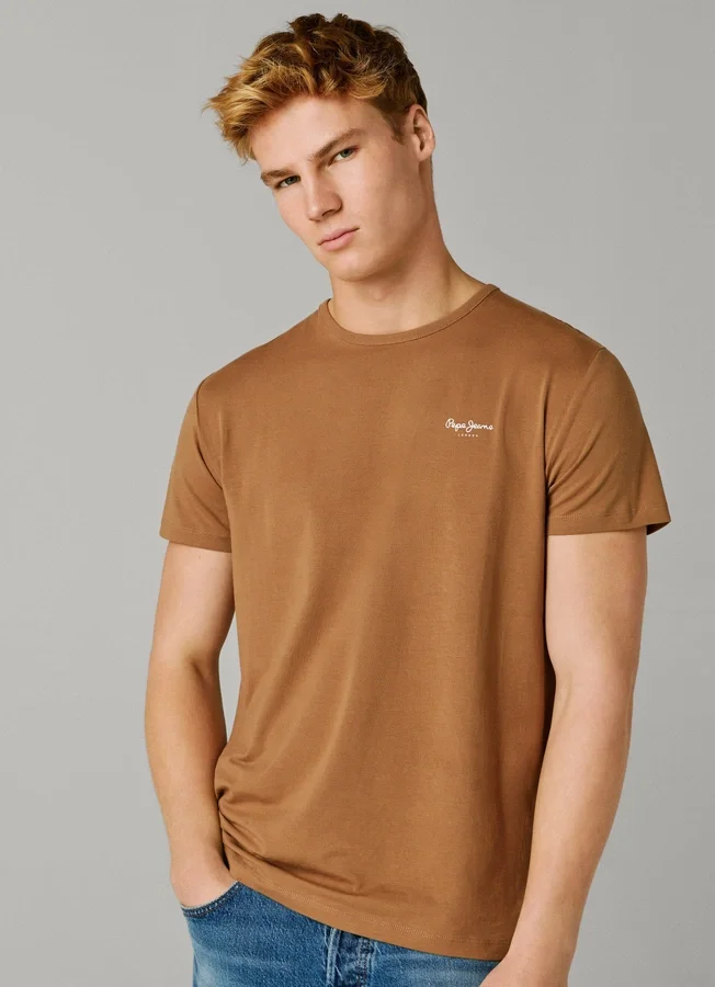 Slim Fit T-Shirt mit Logo-Print Slim Fit T-Shirt mit Logo-Print