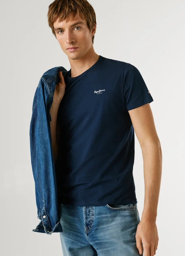 Slim Fit T-Shirt mit Logo-Print Slim Fit T-Shirt mit Logo-Print