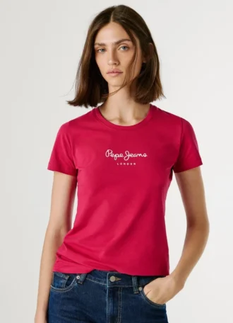 Slim Fit T-Shirt mit Logo-Print