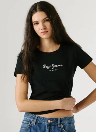 Slim Fit T-Shirt mit Logo-Print