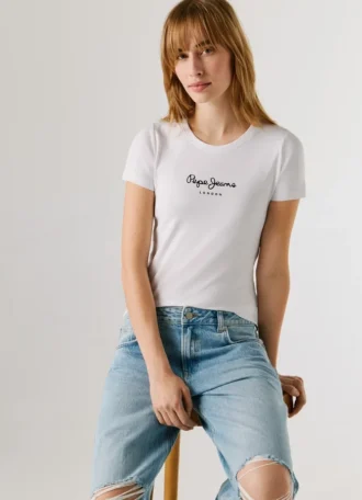 Slim Fit T-Shirt mit Logo-Print