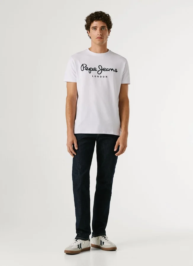Slim Fit T-Shirt mit Logo-Print Slim Fit T-Shirt mit Logo-Print
