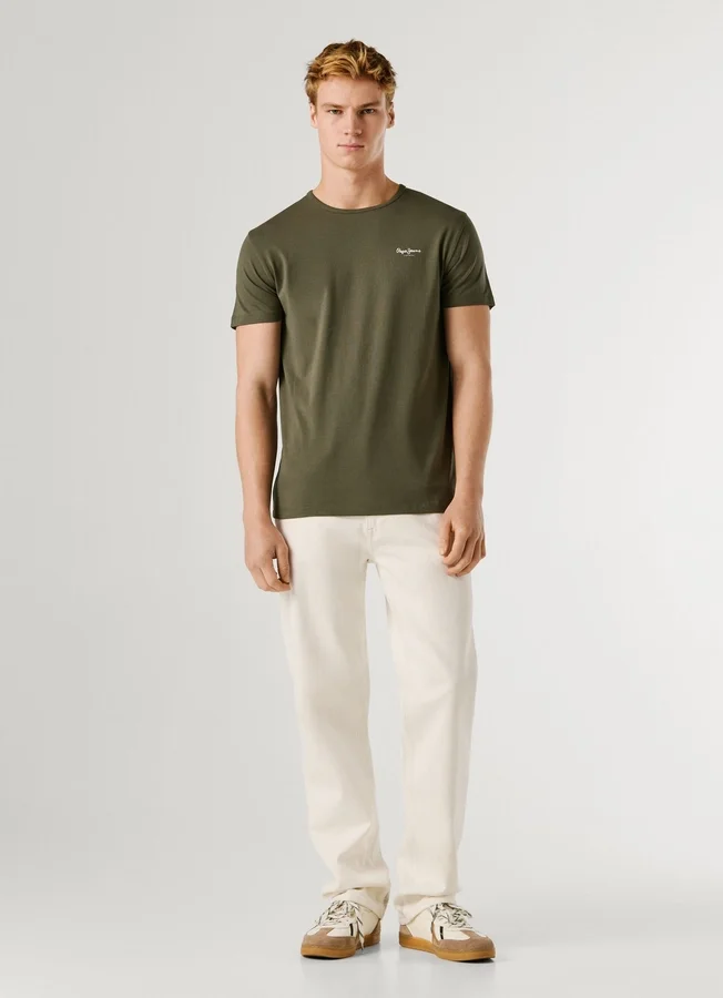 Slim Fit T-Shirt mit Logo-Print Slim Fit T-Shirt mit Logo-Print