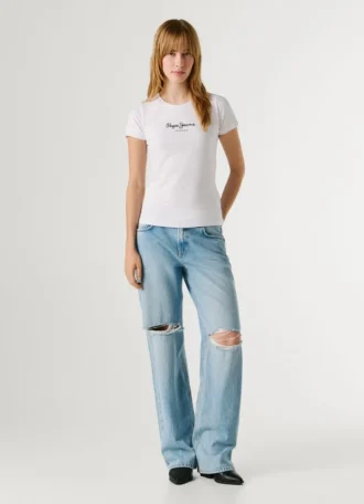 Slim Fit T-Shirt mit Logo-Print