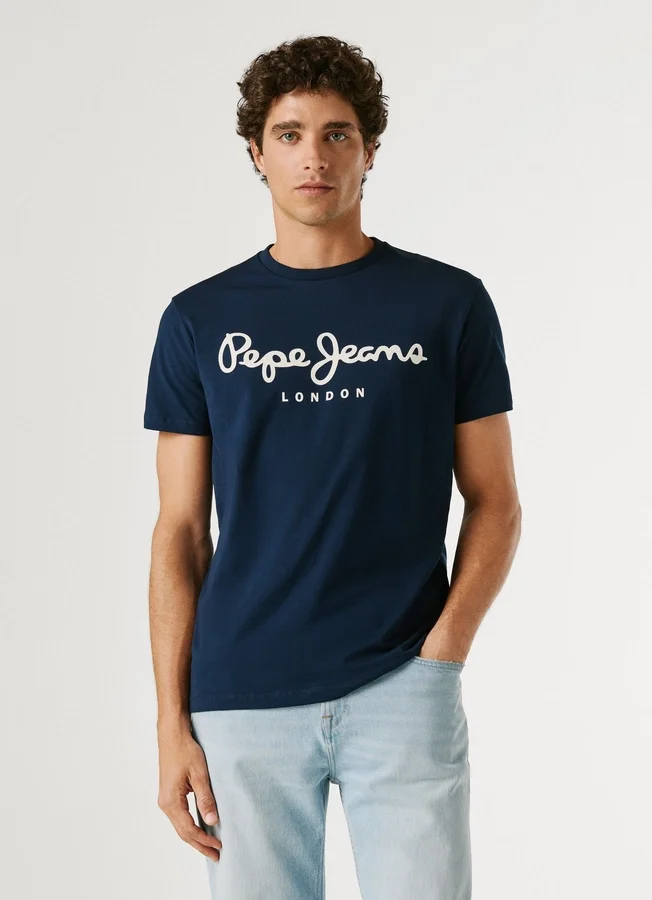 Slim Fit T-Shirt mit Logo-Print Slim Fit T-Shirt mit Logo-Print