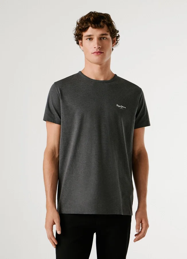 Slim Fit T-Shirt mit Logo-Print Slim Fit T-Shirt mit Logo-Print
