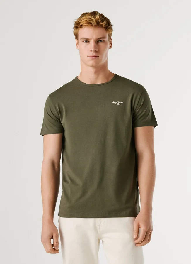 Slim Fit T-Shirt mit Logo-Print Slim Fit T-Shirt mit Logo-Print