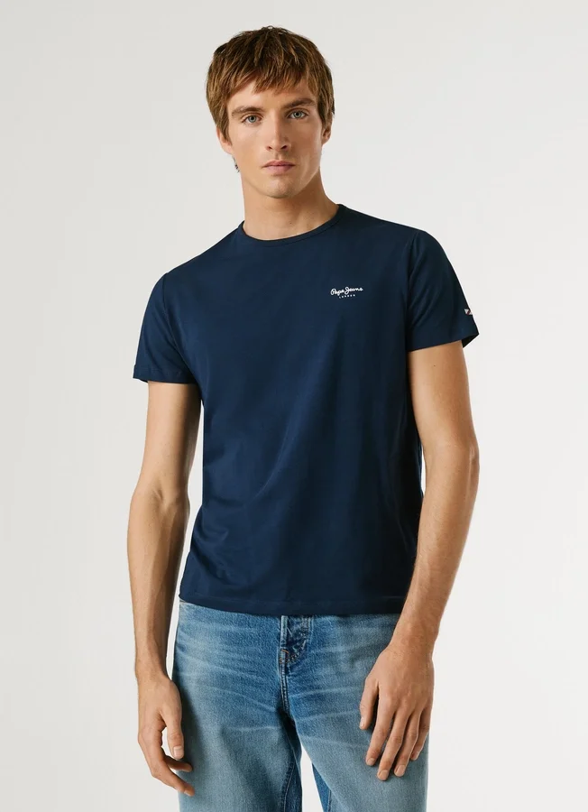 Slim Fit T-Shirt mit Logo-Print Slim Fit T-Shirt mit Logo-Print