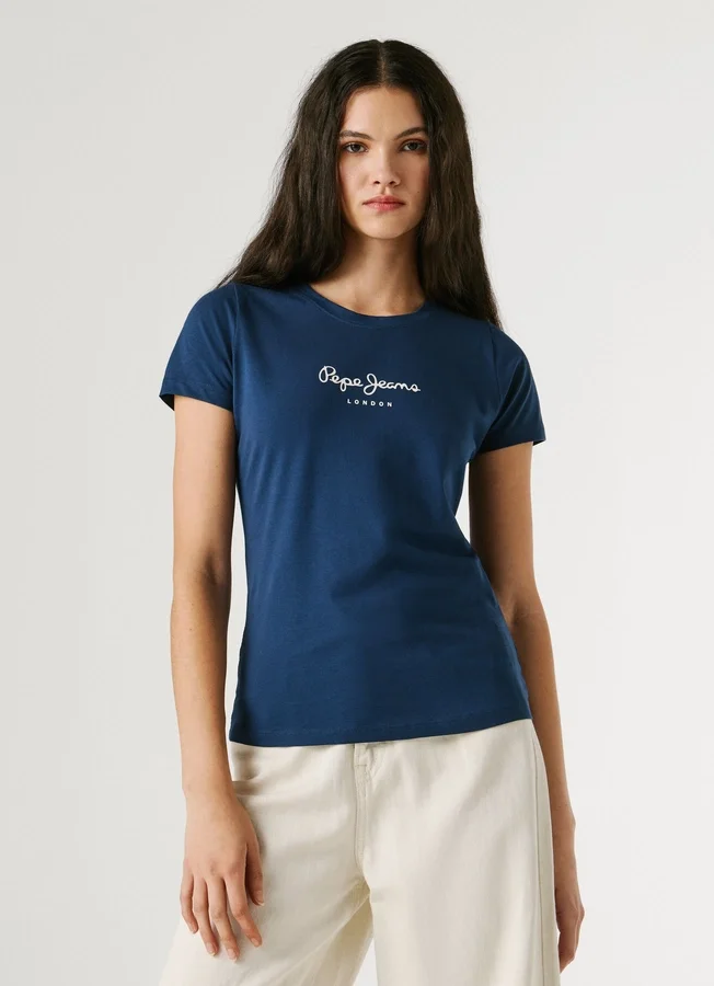 Slim Fit T-Shirt mit Logo-Print Slim Fit T-Shirt mit Logo-Print