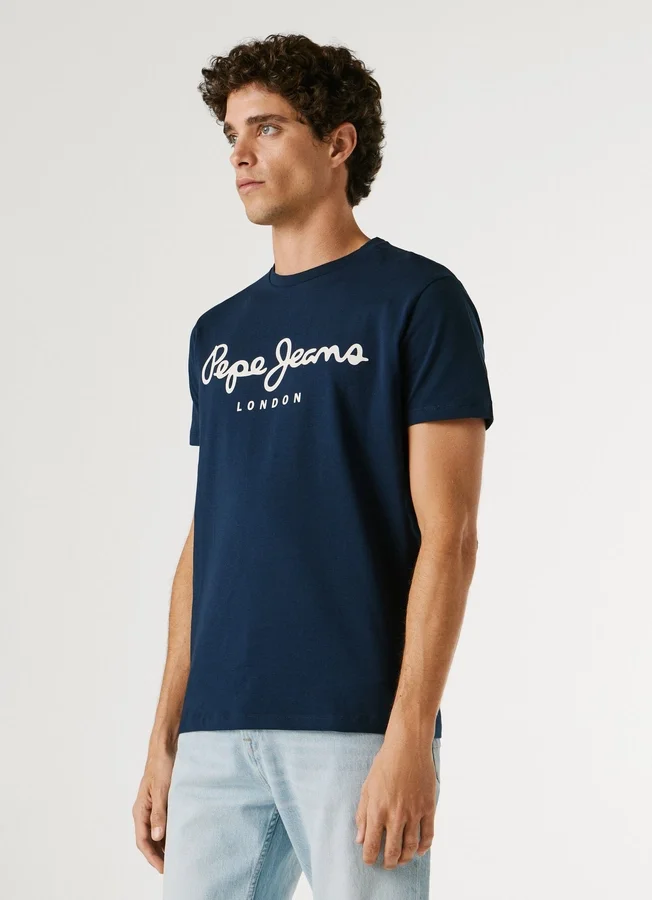 Slim Fit T-Shirt mit Logo-Print Slim Fit T-Shirt mit Logo-Print