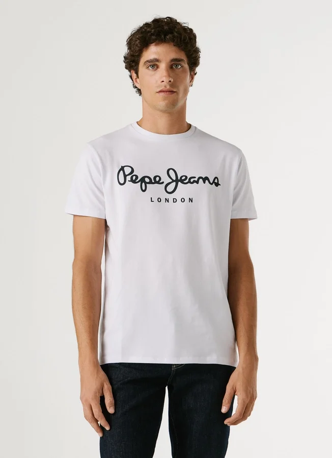 Slim Fit T-Shirt mit Logo-Print Slim Fit T-Shirt mit Logo-Print