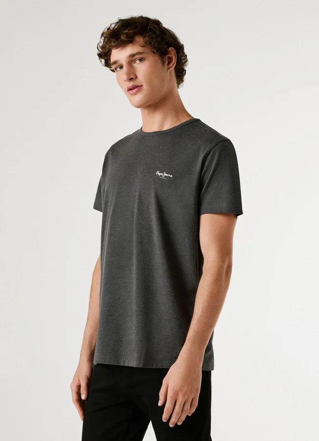 Slim Fit T-Shirt mit Logo-Print Slim Fit T-Shirt mit Logo-Print
