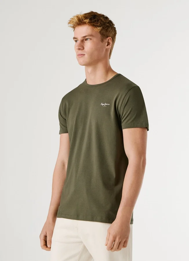 Slim Fit T-Shirt mit Logo-Print Slim Fit T-Shirt mit Logo-Print