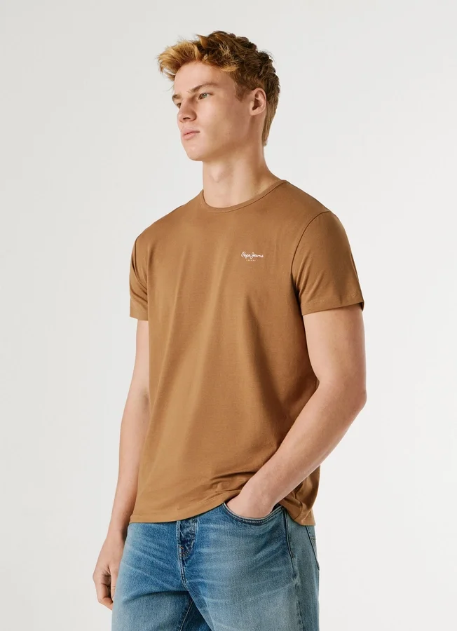 Slim Fit T-Shirt mit Logo-Print Slim Fit T-Shirt mit Logo-Print