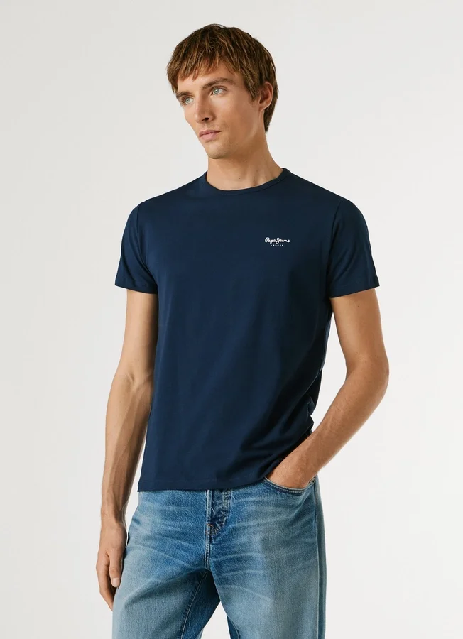 Slim Fit T-Shirt mit Logo-Print Slim Fit T-Shirt mit Logo-Print