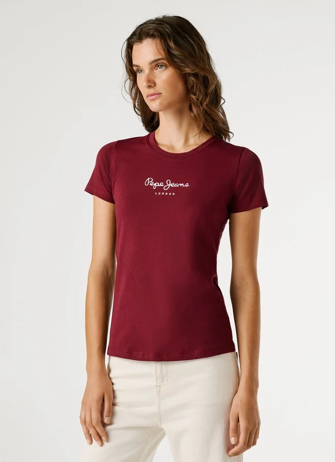 Slim Fit T-Shirt mit Logo-Print Slim Fit T-Shirt mit Logo-Print