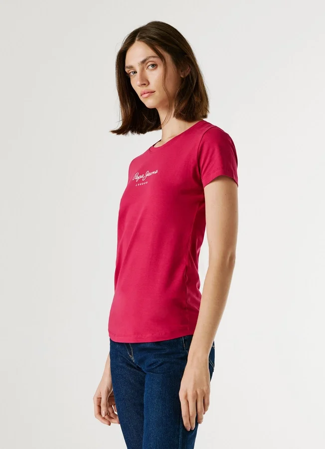 Slim Fit T-Shirt mit Logo-Print Slim Fit T-Shirt mit Logo-Print