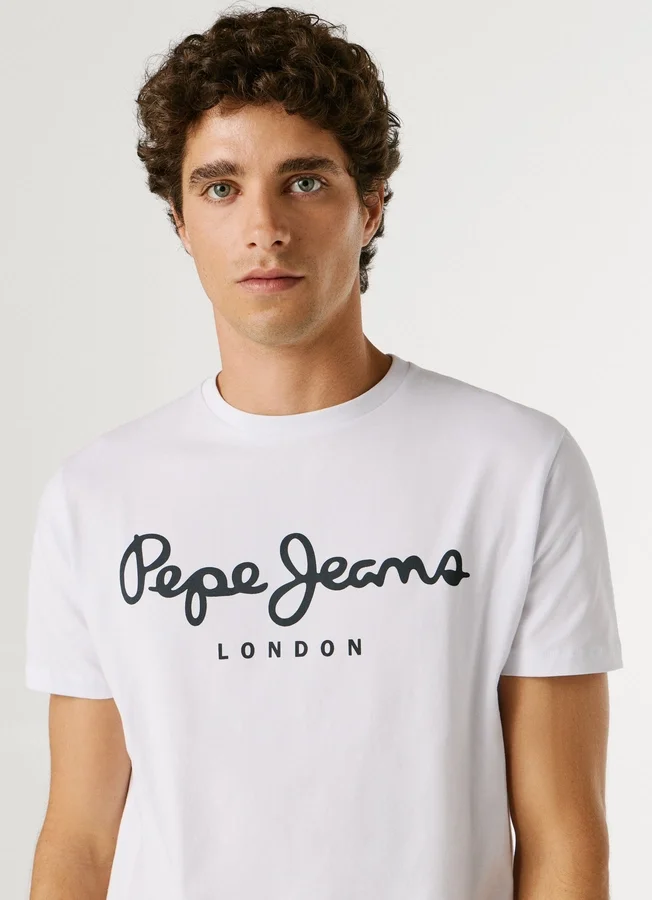 Slim Fit T-Shirt mit Logo-Print Slim Fit T-Shirt mit Logo-Print