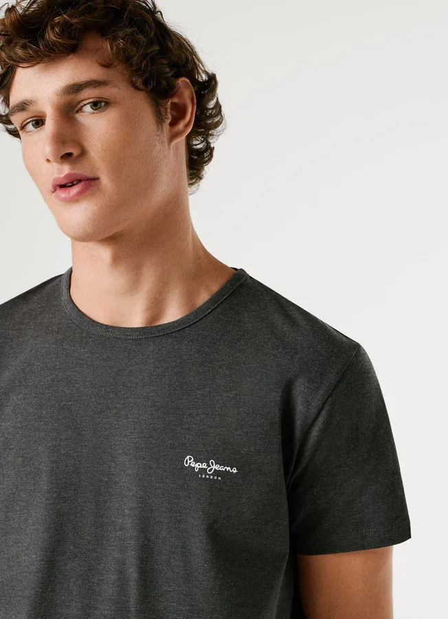 Slim Fit T-Shirt mit Logo-Print Slim Fit T-Shirt mit Logo-Print