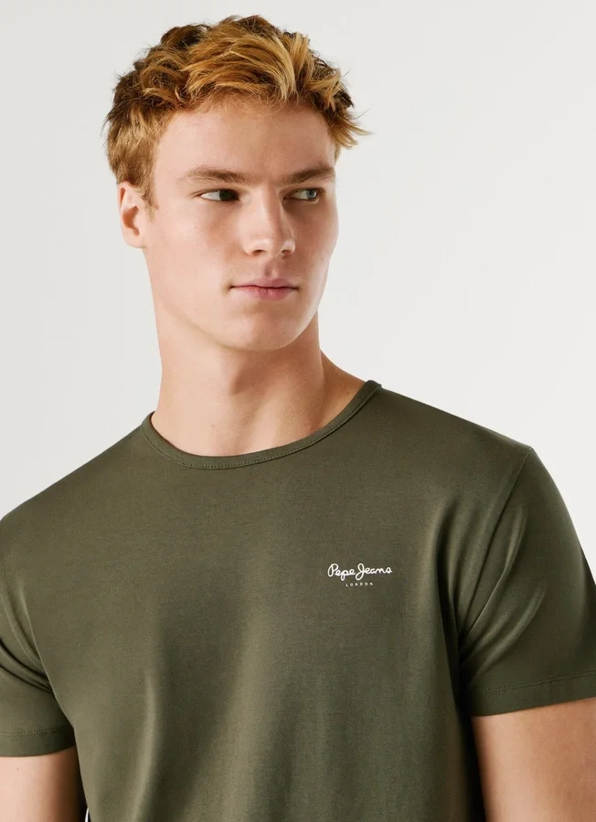 Slim Fit T-Shirt mit Logo-Print Slim Fit T-Shirt mit Logo-Print
