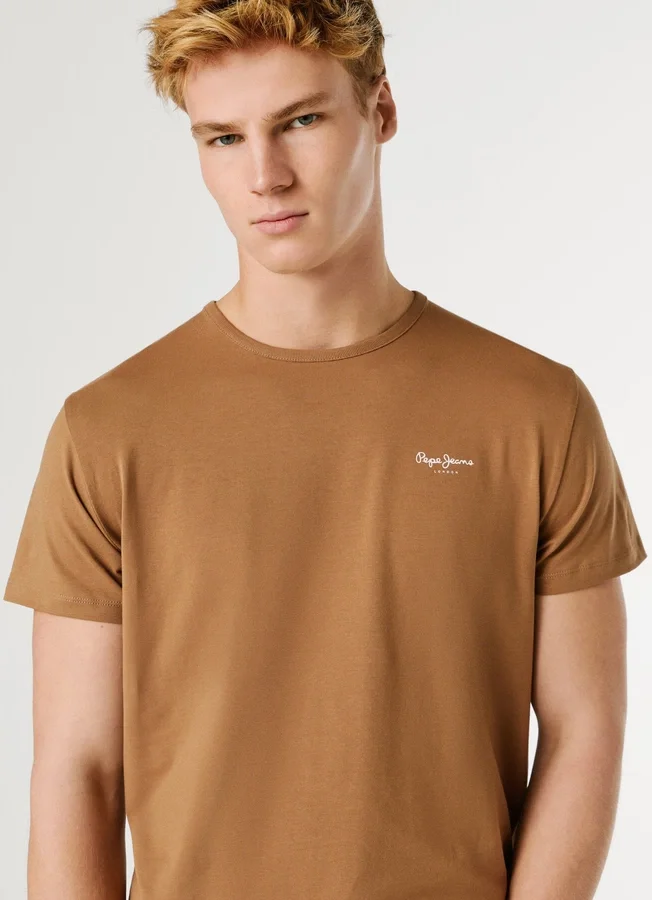 Slim Fit T-Shirt mit Logo-Print Slim Fit T-Shirt mit Logo-Print