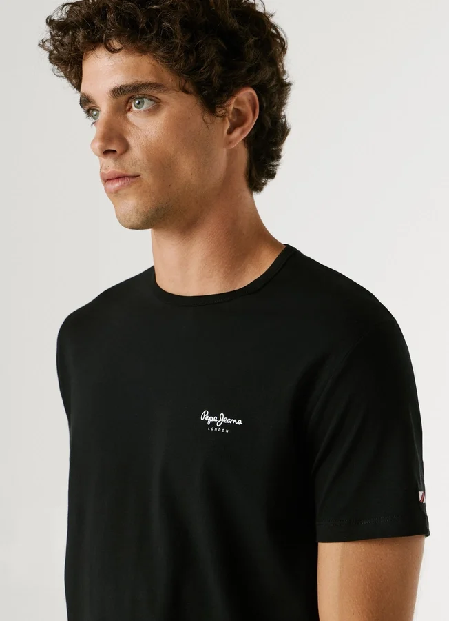 Slim Fit T-Shirt mit Logo-Print Slim Fit T-Shirt mit Logo-Print