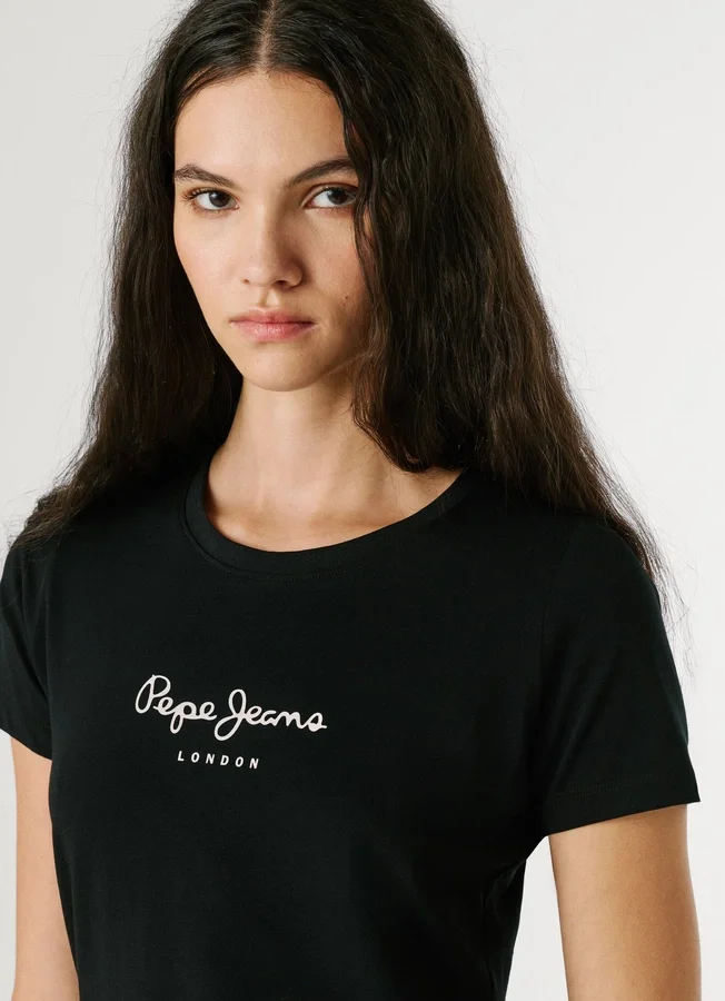 Slim Fit T-Shirt mit Logo-Print Slim Fit T-Shirt mit Logo-Print