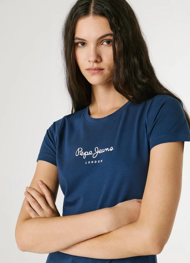 Slim Fit T-Shirt mit Logo-Print Slim Fit T-Shirt mit Logo-Print