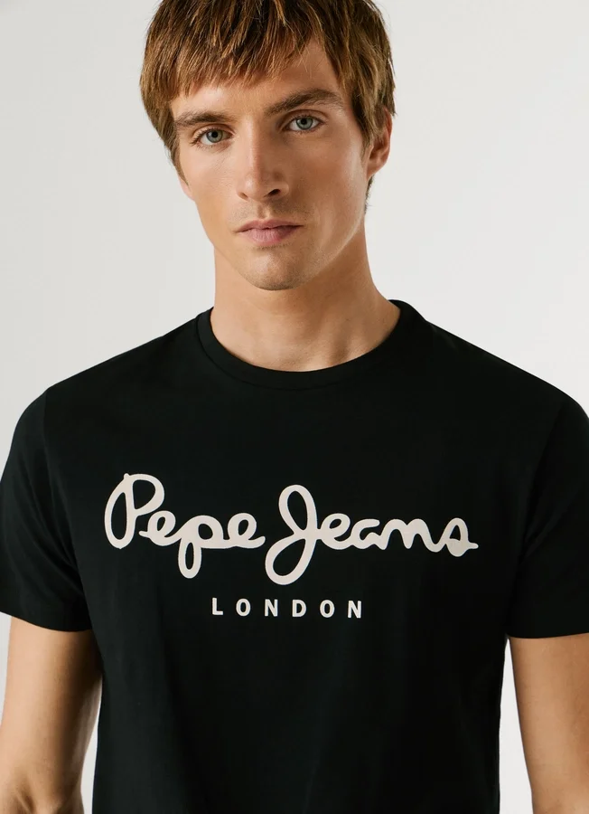 Slim Fit T-Shirt mit Logo-Print Slim Fit T-Shirt mit Logo-Print