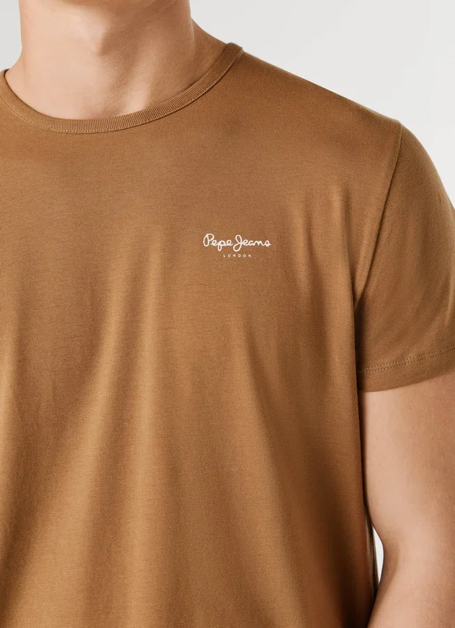 Slim Fit T-Shirt mit Logo-Print Slim Fit T-Shirt mit Logo-Print