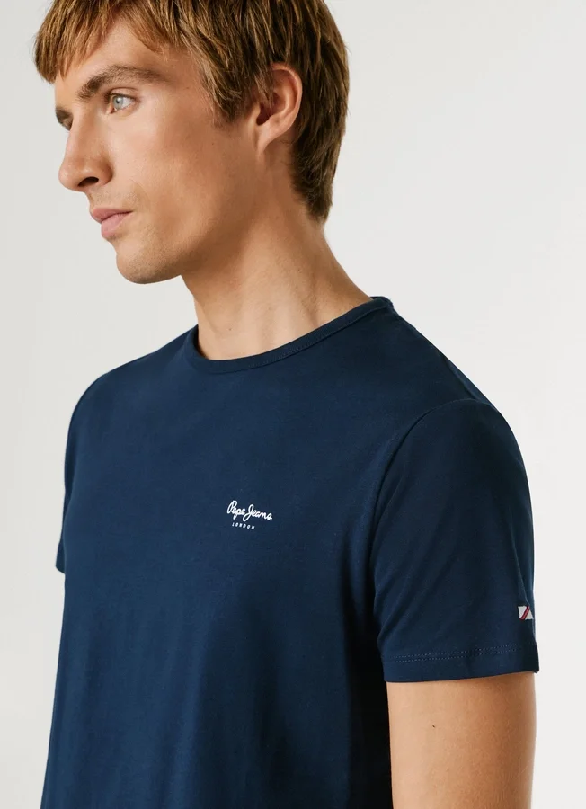 Slim Fit T-Shirt mit Logo-Print Slim Fit T-Shirt mit Logo-Print