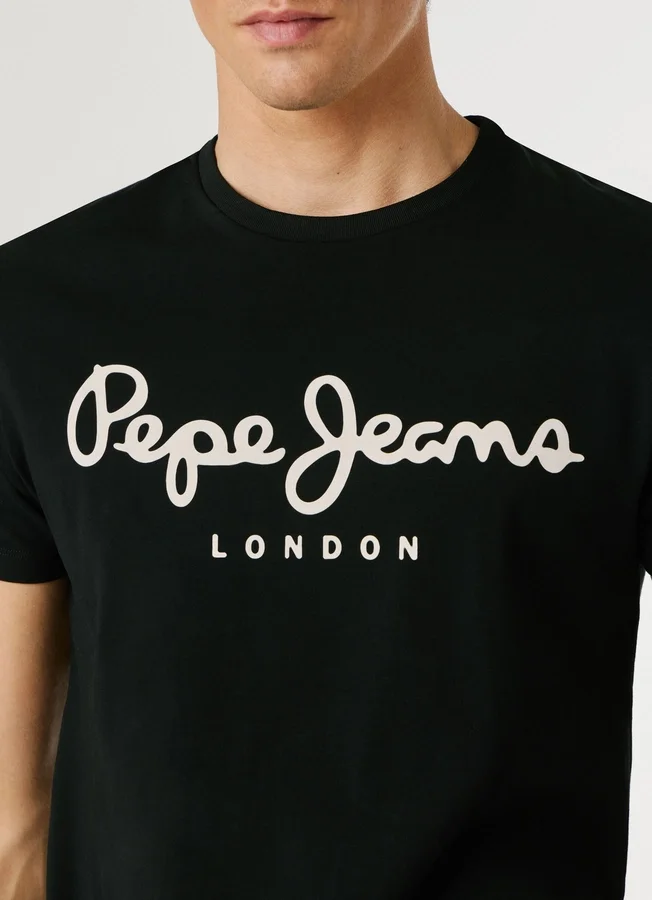 Slim Fit T-Shirt mit Logo-Print Slim Fit T-Shirt mit Logo-Print