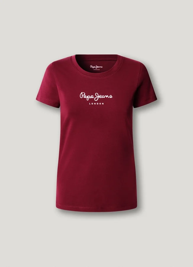Slim Fit T-Shirt mit Logo-Print Slim Fit T-Shirt mit Logo-Print