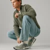 Sneaker aus Leder mit Details aus Wildleder