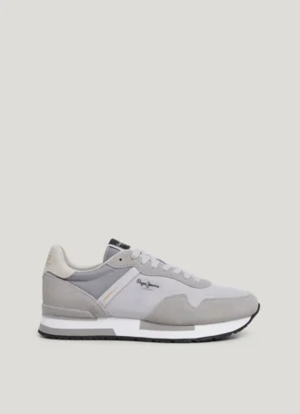 Sneaker aus Leder mit Details aus Wildleder