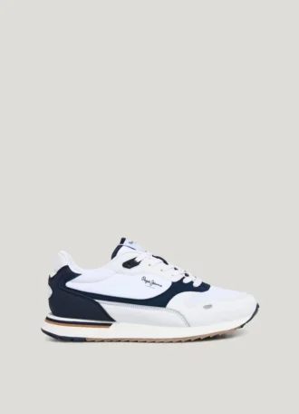 Sneaker aus Leder mit Details aus Wildleder