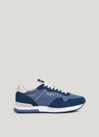 Sneaker aus Leder mit Details aus Wildleder