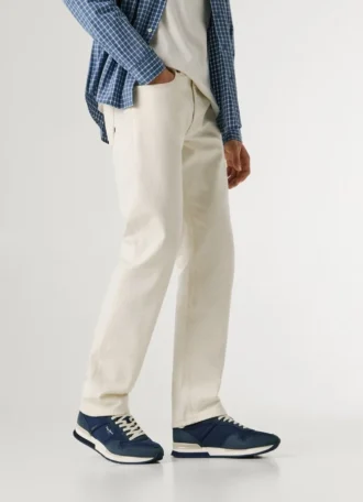 Sneaker aus Leder mit Details aus Wildleder