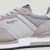 Sneaker aus Leder mit Details aus Wildleder