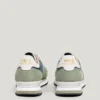 Sneaker aus Leder mit Details aus Wildleder