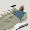 Sneaker aus Leder mit Details aus Wildleder