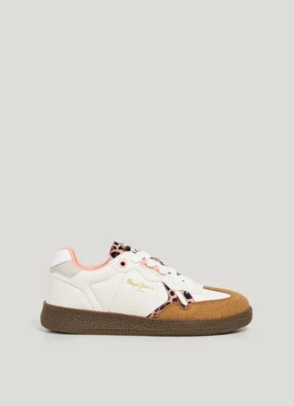 Sneaker mit Cupsole und Animal-Print-Details