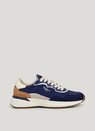 Sneaker mit Details aus Wildleder