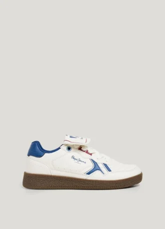 Sneakers mit Cupsole in Lederoptik